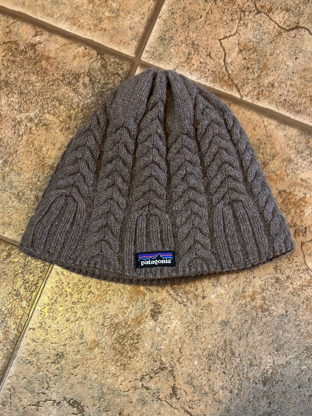 Patagonia Cable Knit Wool Blend Beanie OS